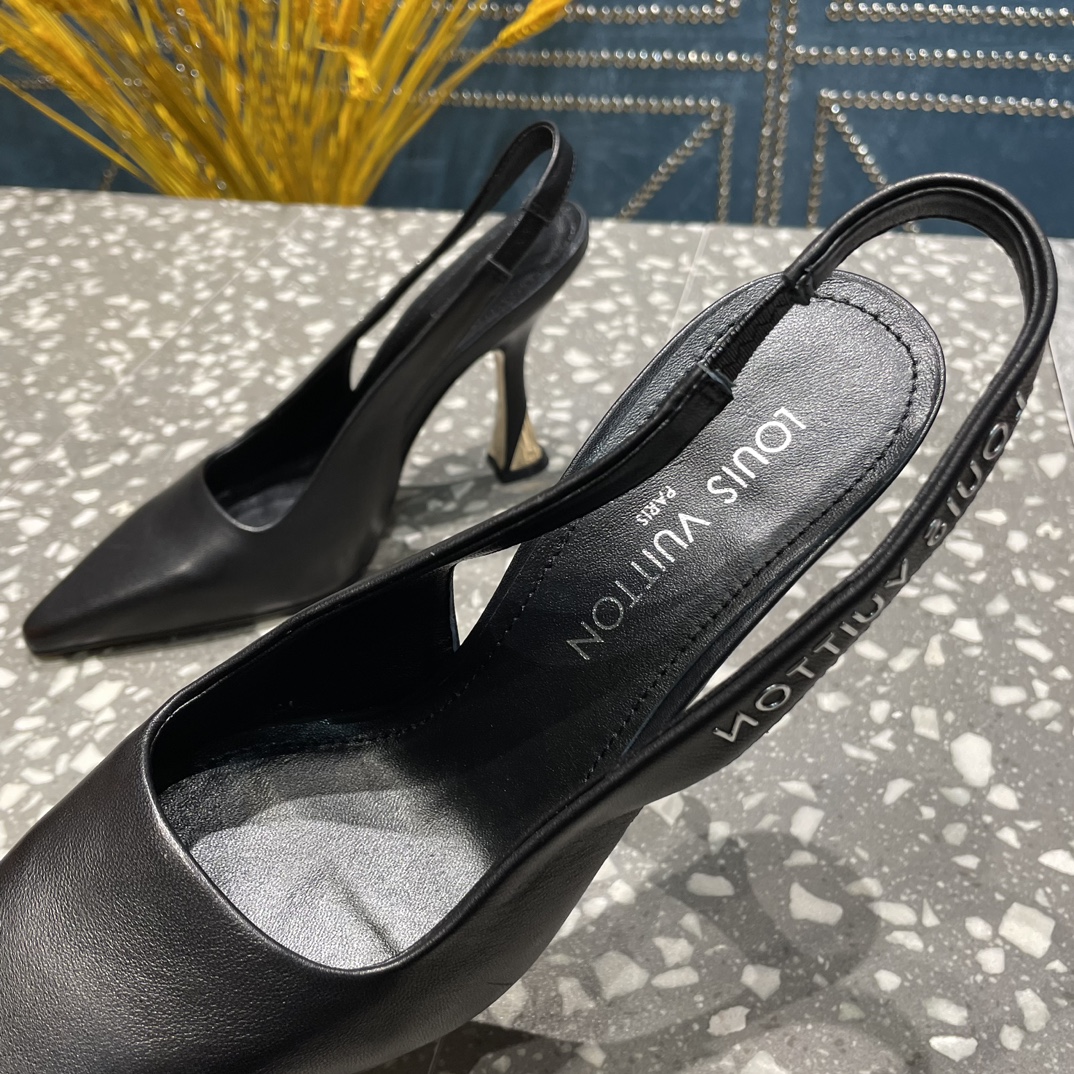 L0vis Vvtt0n Sparkle Slingback Pump Black For Women 1AB1E8