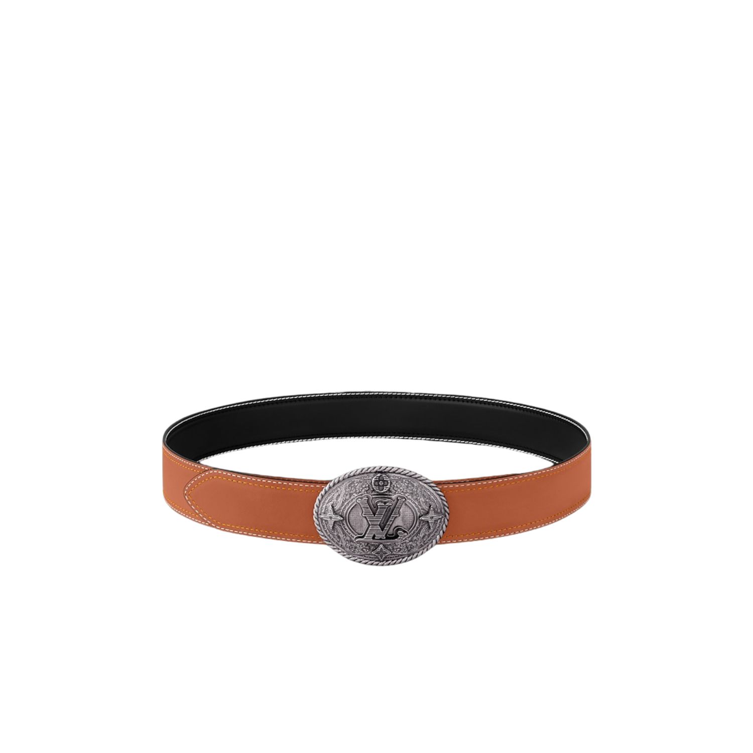 L0vis Vvtt0n LV Shield 35mm Reversible Belt Black For Men