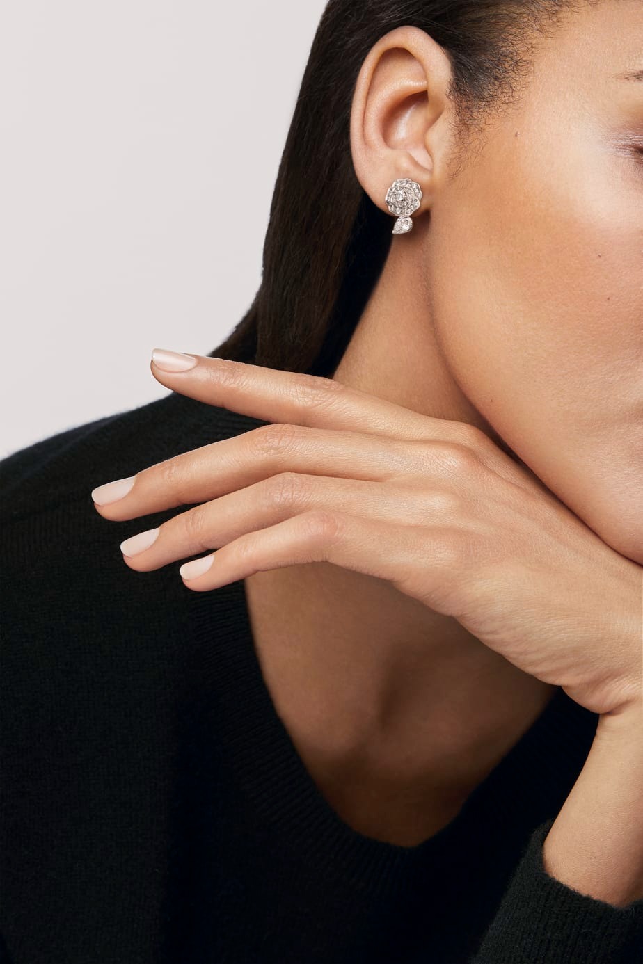 Ch**el Camélia Précieux Earrings White Gold For Women J11337