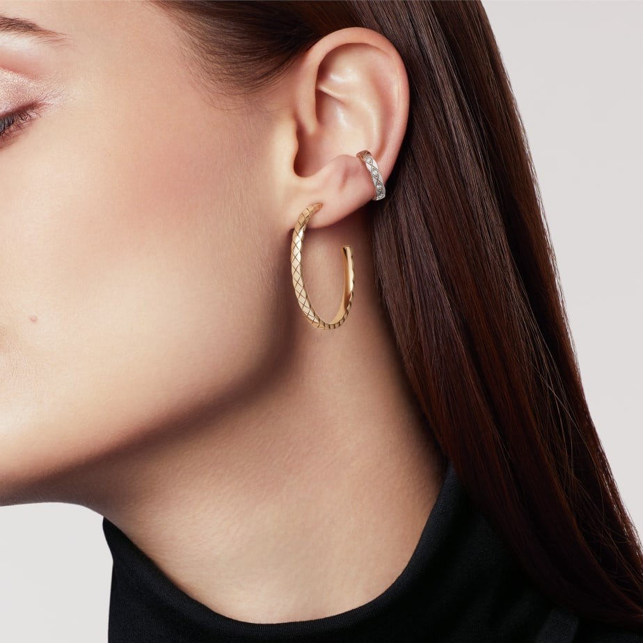 Ch**el Coco Crush Single Earring White Gold For Women J12154