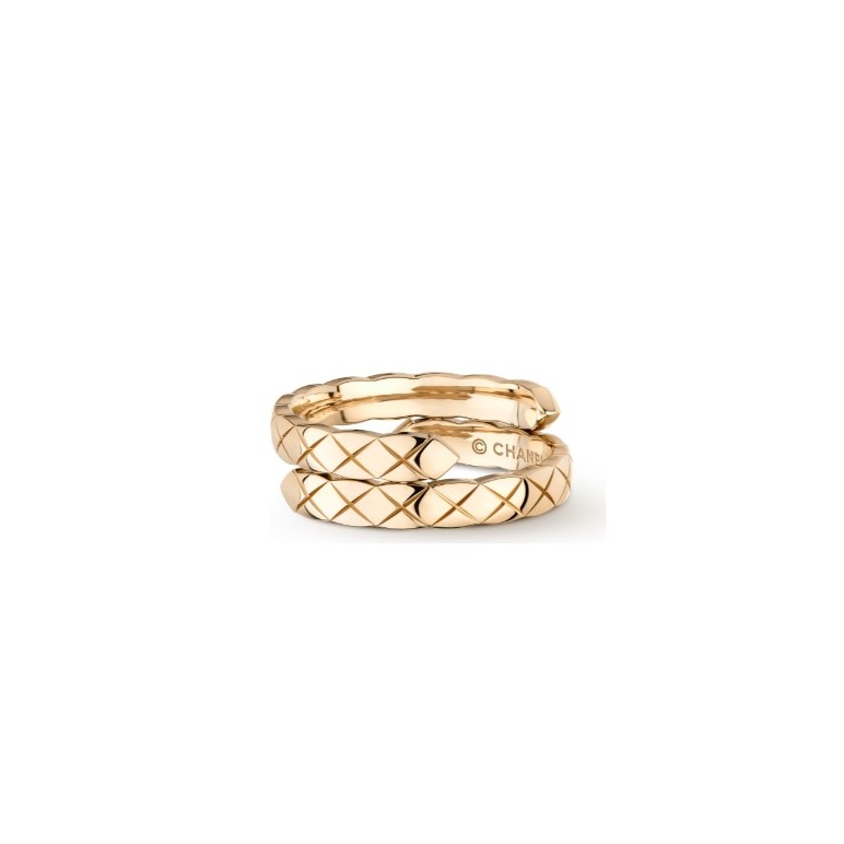 Ch**el Coco Crush Toi Et Moi Ring Beige Gold For Women J11969