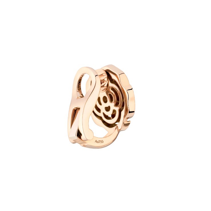 Ch**el Extrait De Camélia Earrings Rose Gold For Women J11658