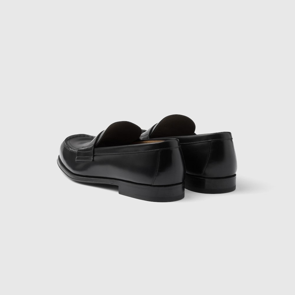 Pra*a Brushed Leather Loafers Black For Men 2DB201_055_F0002_F_C000