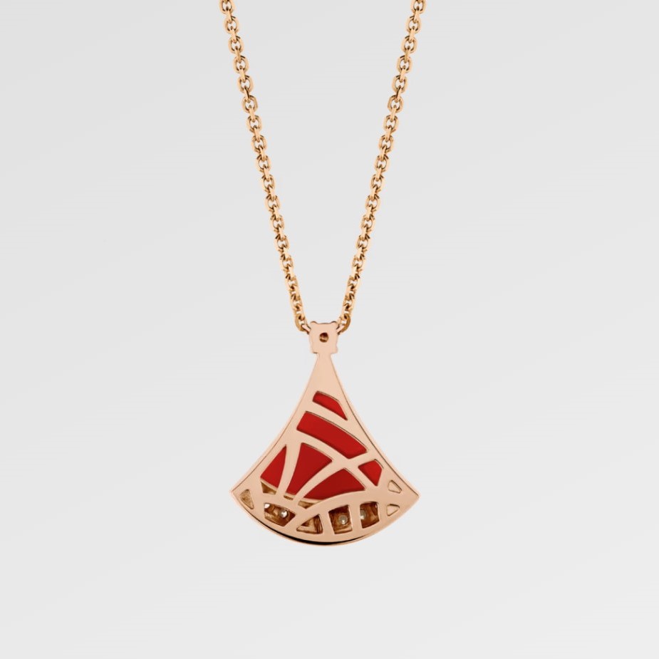 Bv1g*ai Divas’ Dream Necklace Rose Gold For Women 361251