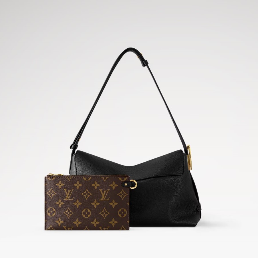 L0vis Vvtt0n Low Key Messenger Black For Women 11.8in/30cm M13148