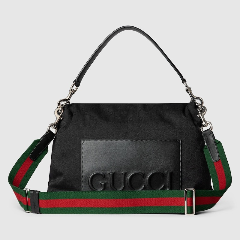 Gvc*1 Medium GG Crossbody Bag With Web Black For Men 14.2in/36cm 821616 FAEHA 1042