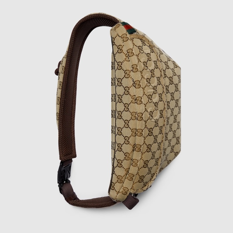Gvc*1 Small GG Belt Bag Beige And Dark Brown For Men 12.6in/32cm 804262 FADUK 9853