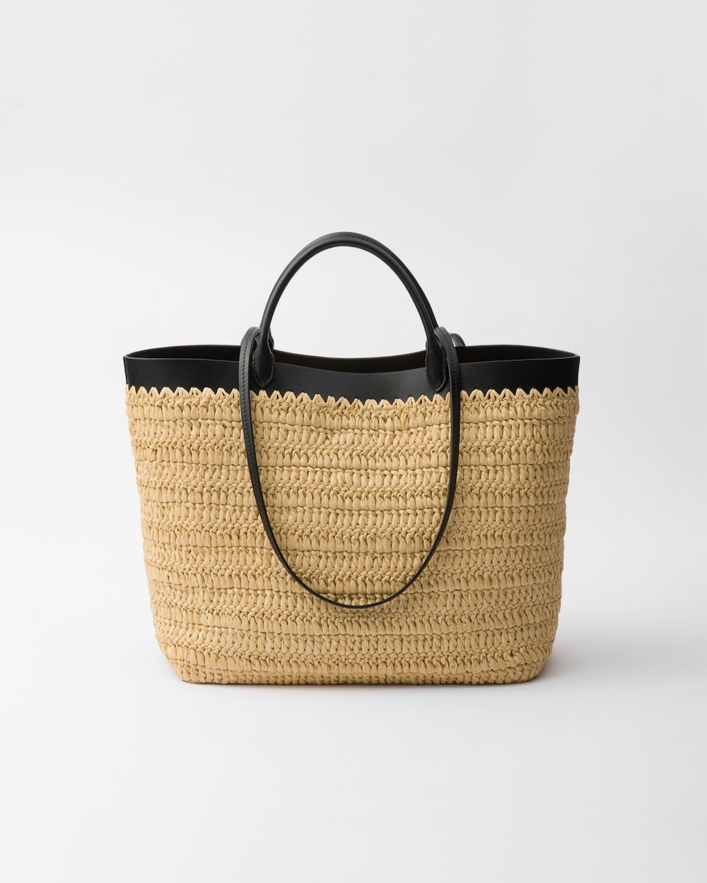 Pra*a Medium Crochet Tote Bag Tan For Women 29cm/11in – 1BG499_2M2Q_F0I55_V_GOO