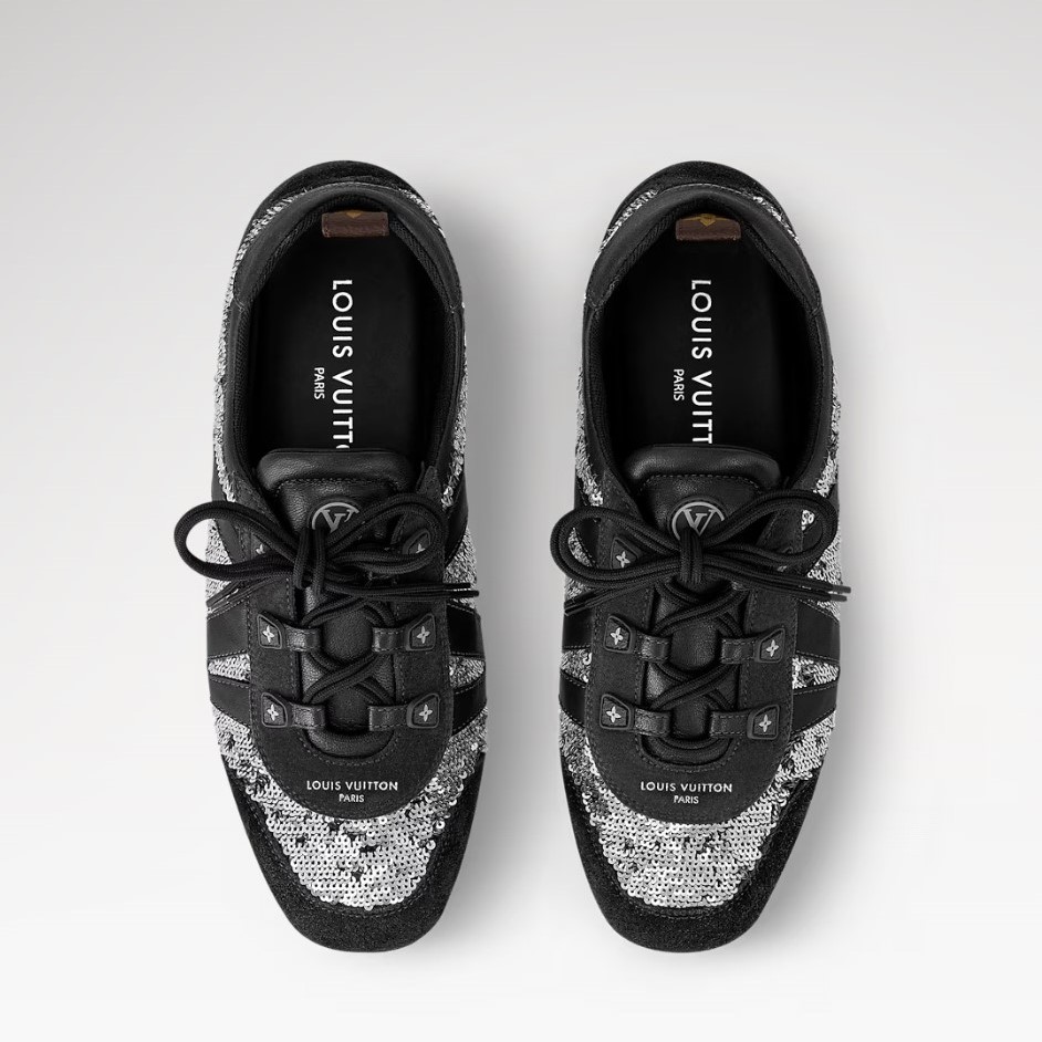 L0vis Vvtt0n LV Sneakerina Black/Silver For Women 1AHND2