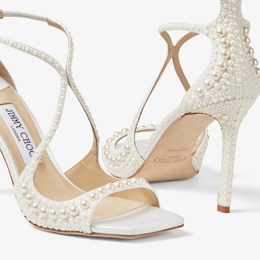 J1m*y Ch00 Azia 95 White For Women AZIA95WOZ_S