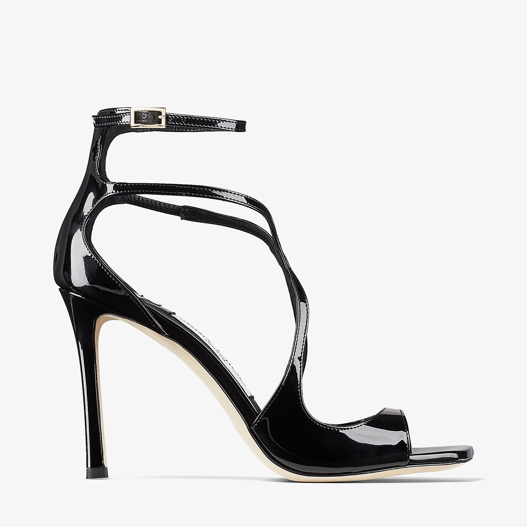 J1m*y Ch00 Azia 95 Black For Women AZIA95PAT