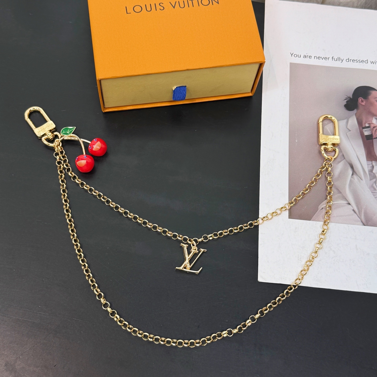 L0vis Vvtt0n LV x TM Cerise Bag Chain Gold-Toned For Women M02598