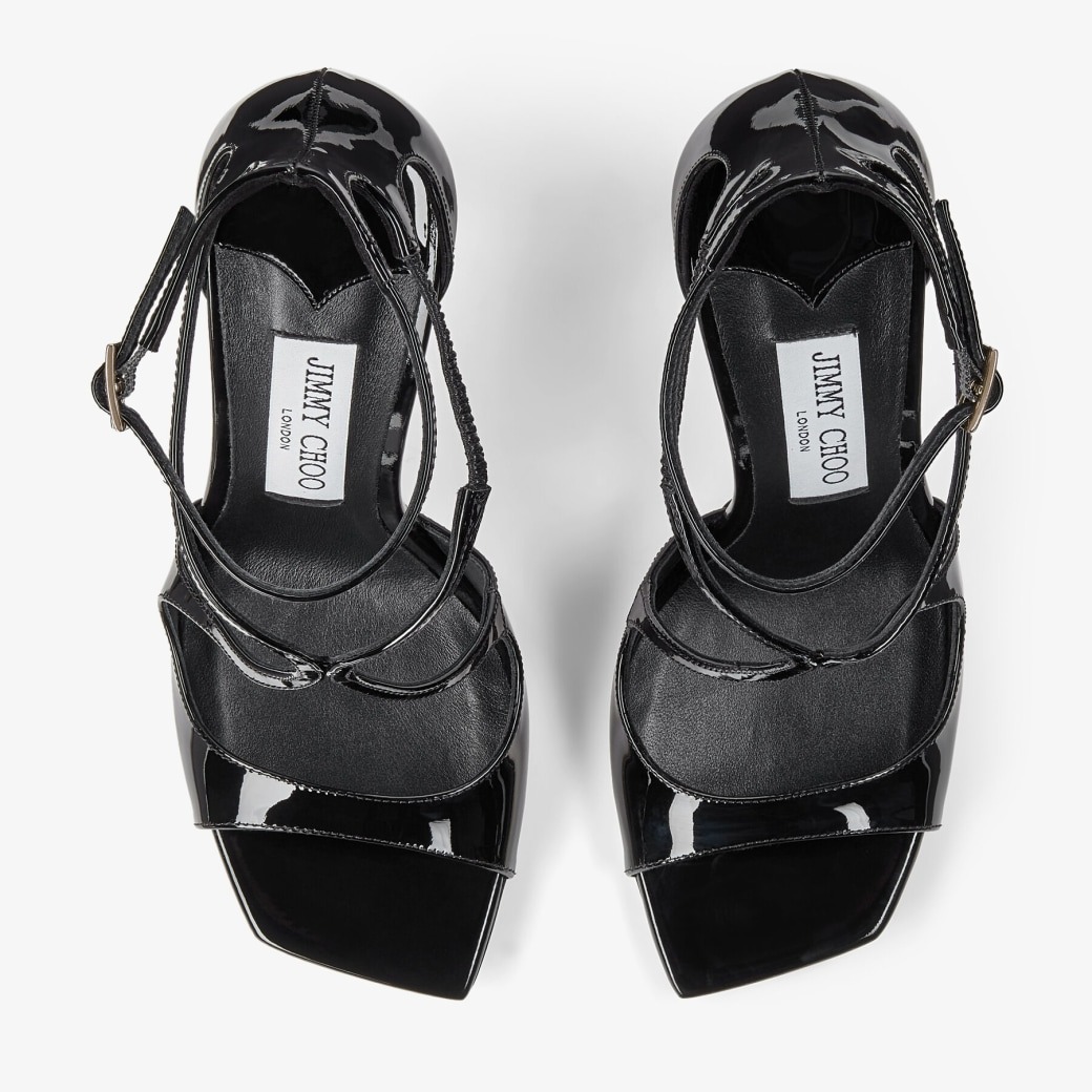 J1m*y Ch00 Azia 110 Black For Women AZIA110PAT