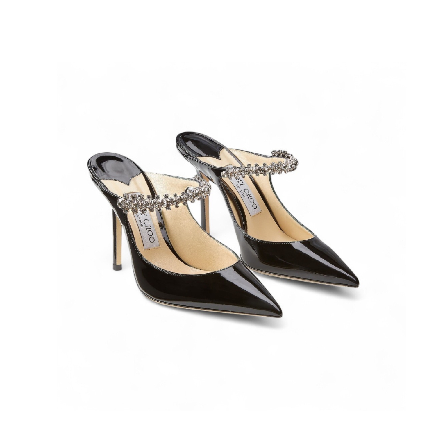 J1m*y Ch00 Bing 100 Mules Black For Women BING100PAT