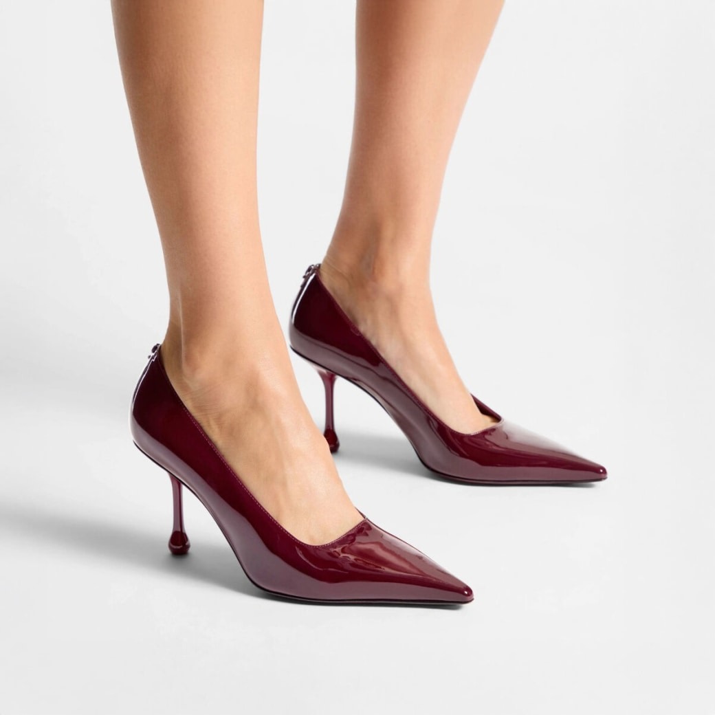 J1m*y Ch00 Ixia 80 Pumps Garnet For Women IXIA80PAT