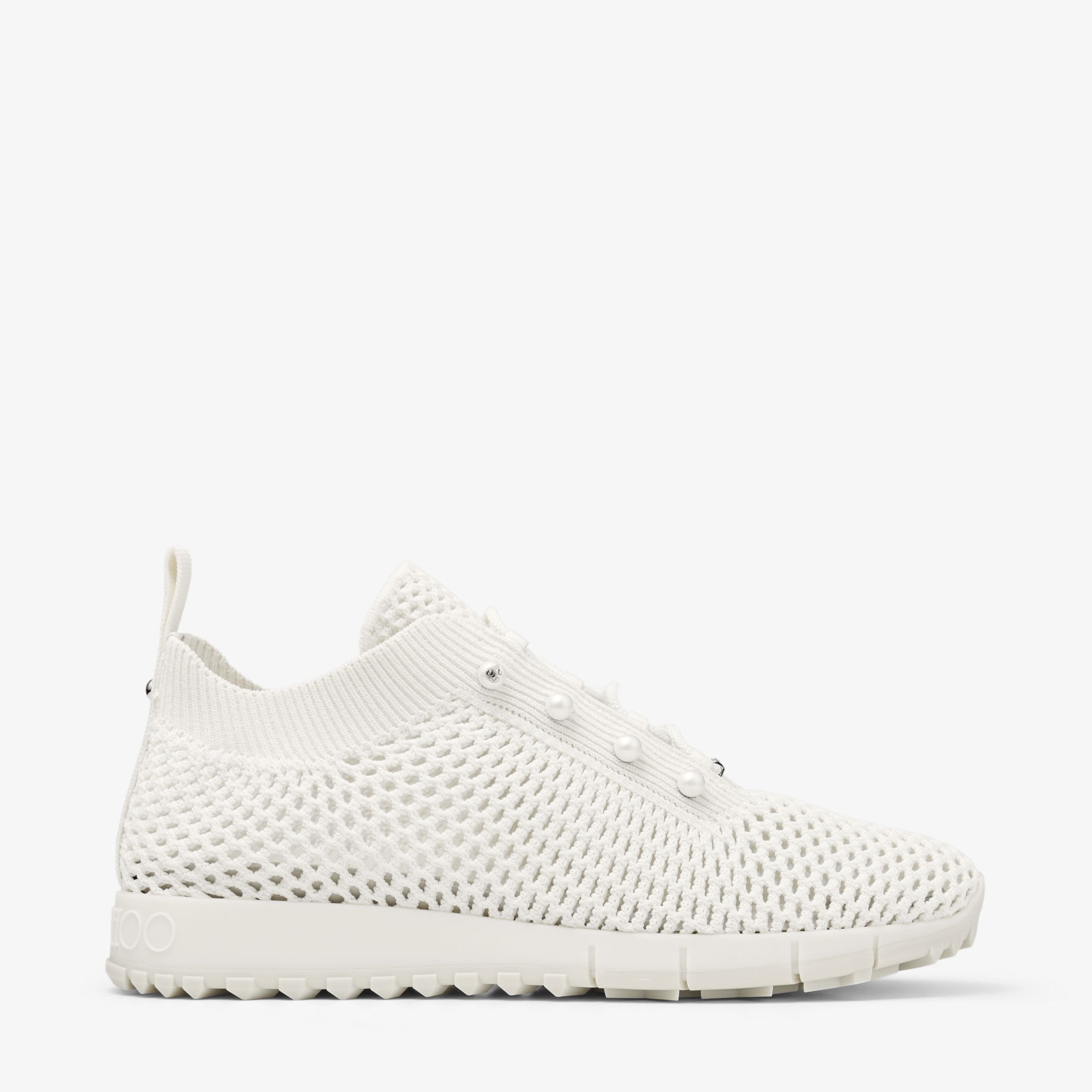 J1m*y Ch00 Veles Crochet Knit Low-Top Trainers Latte For Women VELESPBT