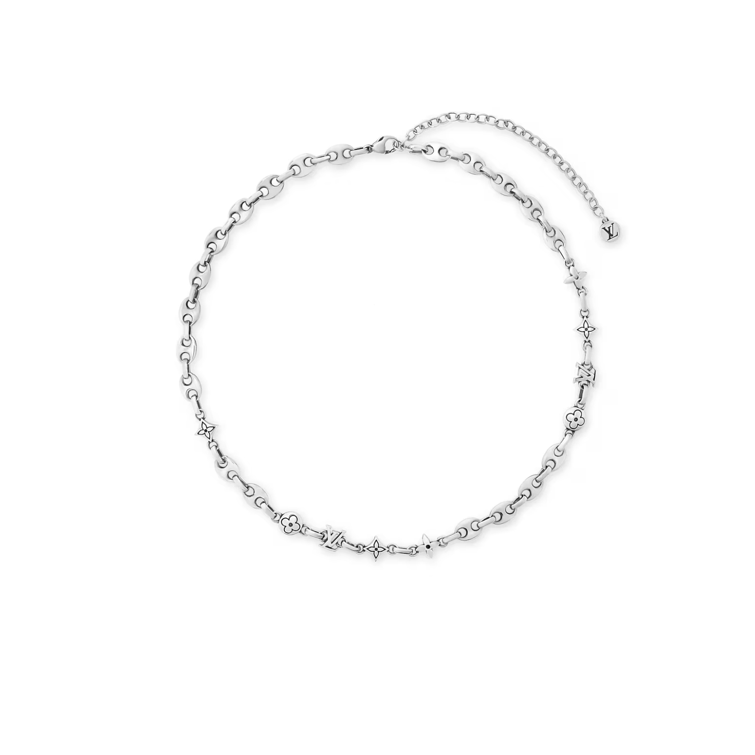 L0vis Vvtt0n LV Sailor Necklace Silver-Toned For Men M02741