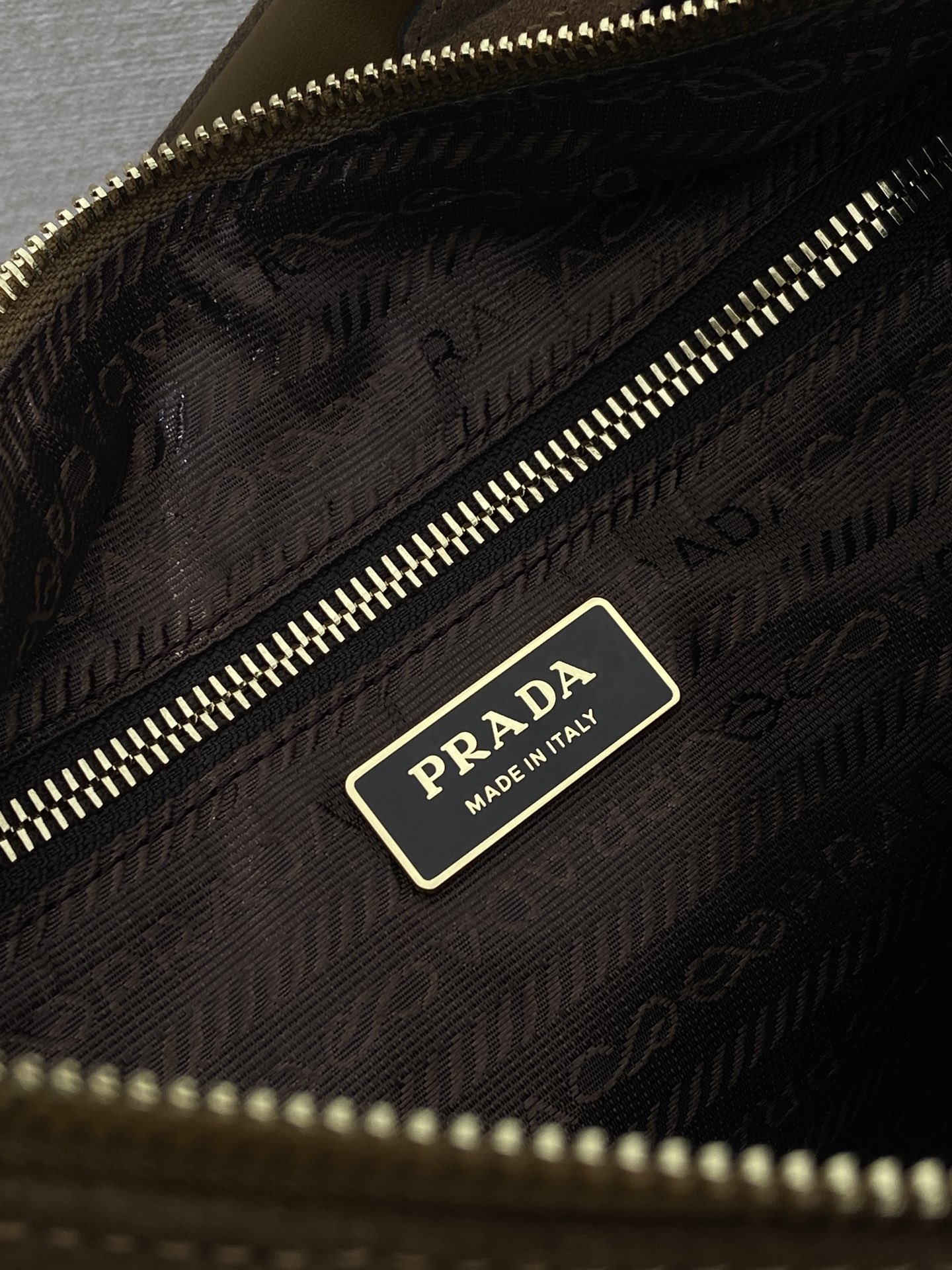 [True-to-ORIGINAL] Pra*a Explore Large Suede Bag Cocoa Brown For Women 32cm/12.6in 1BC264_008_F0324_V_NOO
