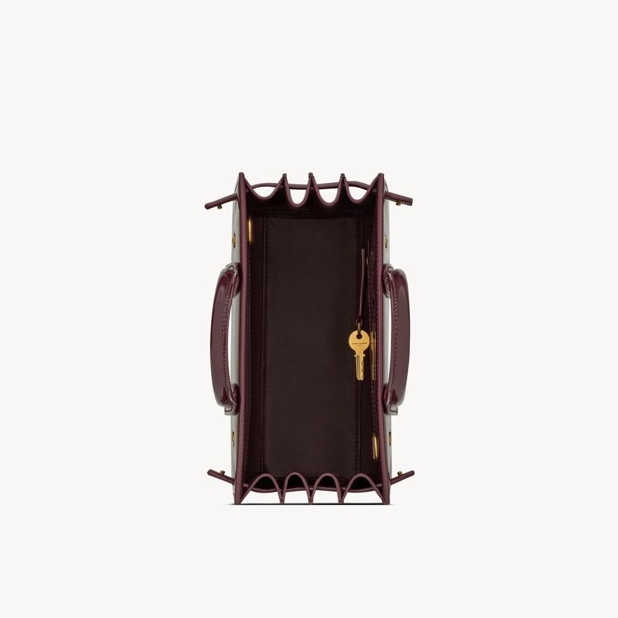 [True-to-ORIGINAL] Sa1nt Lau*nt Sac De Jour Dark Red Wine For Women 22cm/8.7in 398711B870W6413