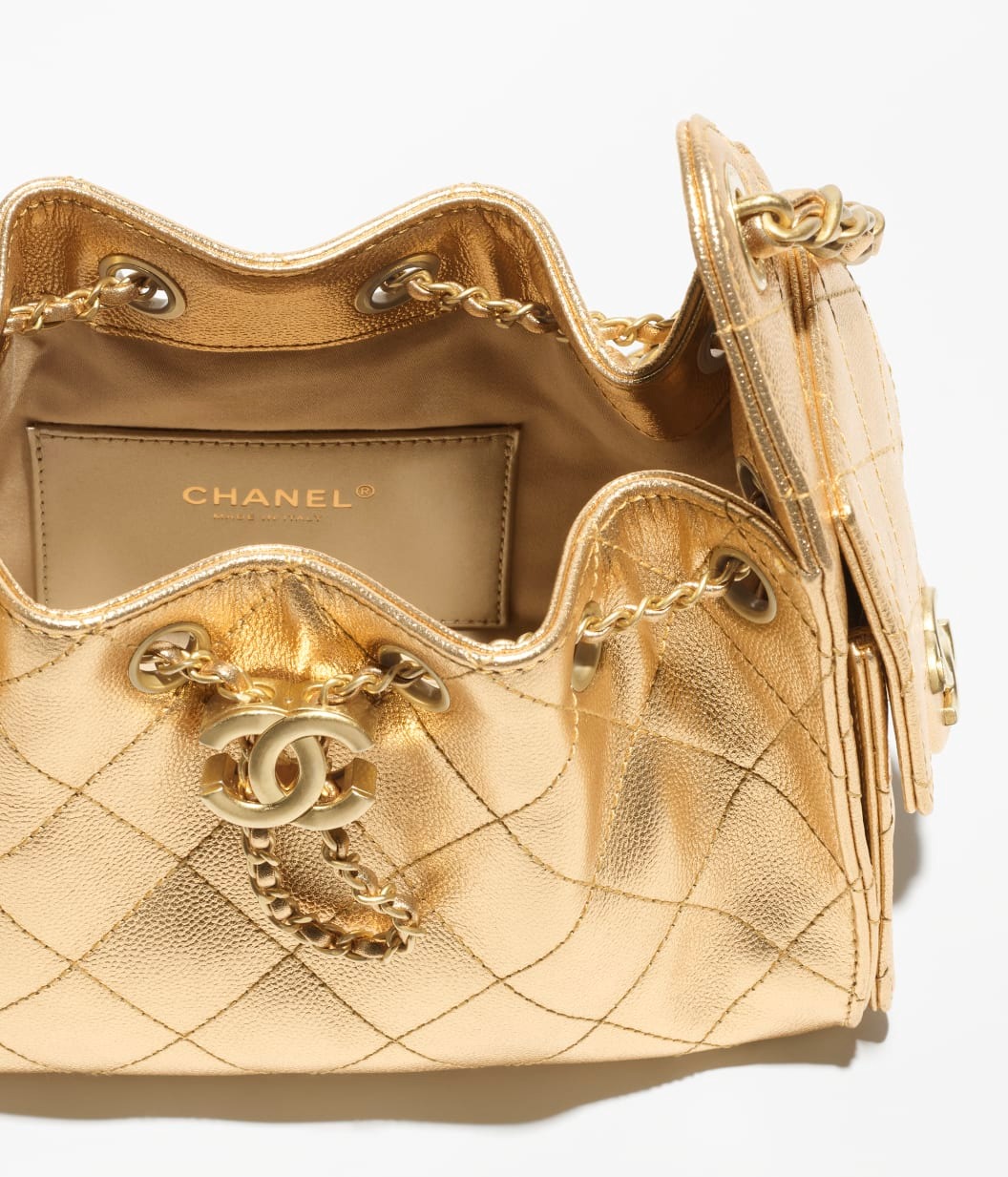 Ch**el 25 Mini Handbag Gold For Women 8.7in/22cm‎ AS5631-B22719-U5344
