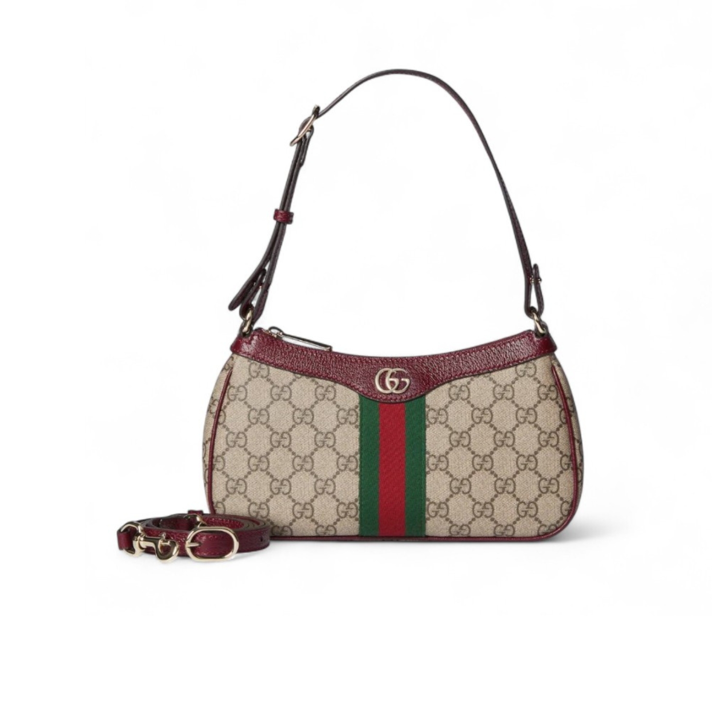 Gvc*1 Ophidia Small Shoulder Bag Beige And Brown GG For Women 10.2in/26cm ‎841341 FAE0J 9789