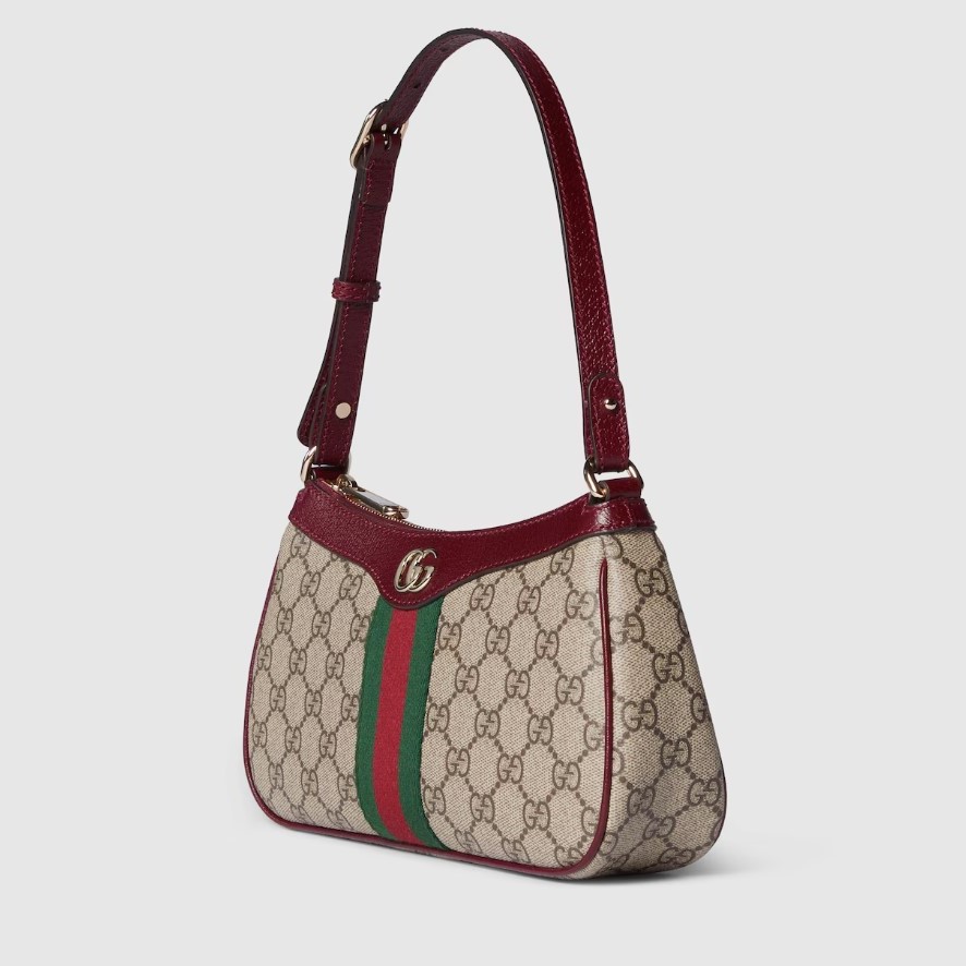 Gvc*1 Ophidia Small Shoulder Bag Beige And Brown GG For Women 10.2in/26cm ‎841341 FAE0J 9789