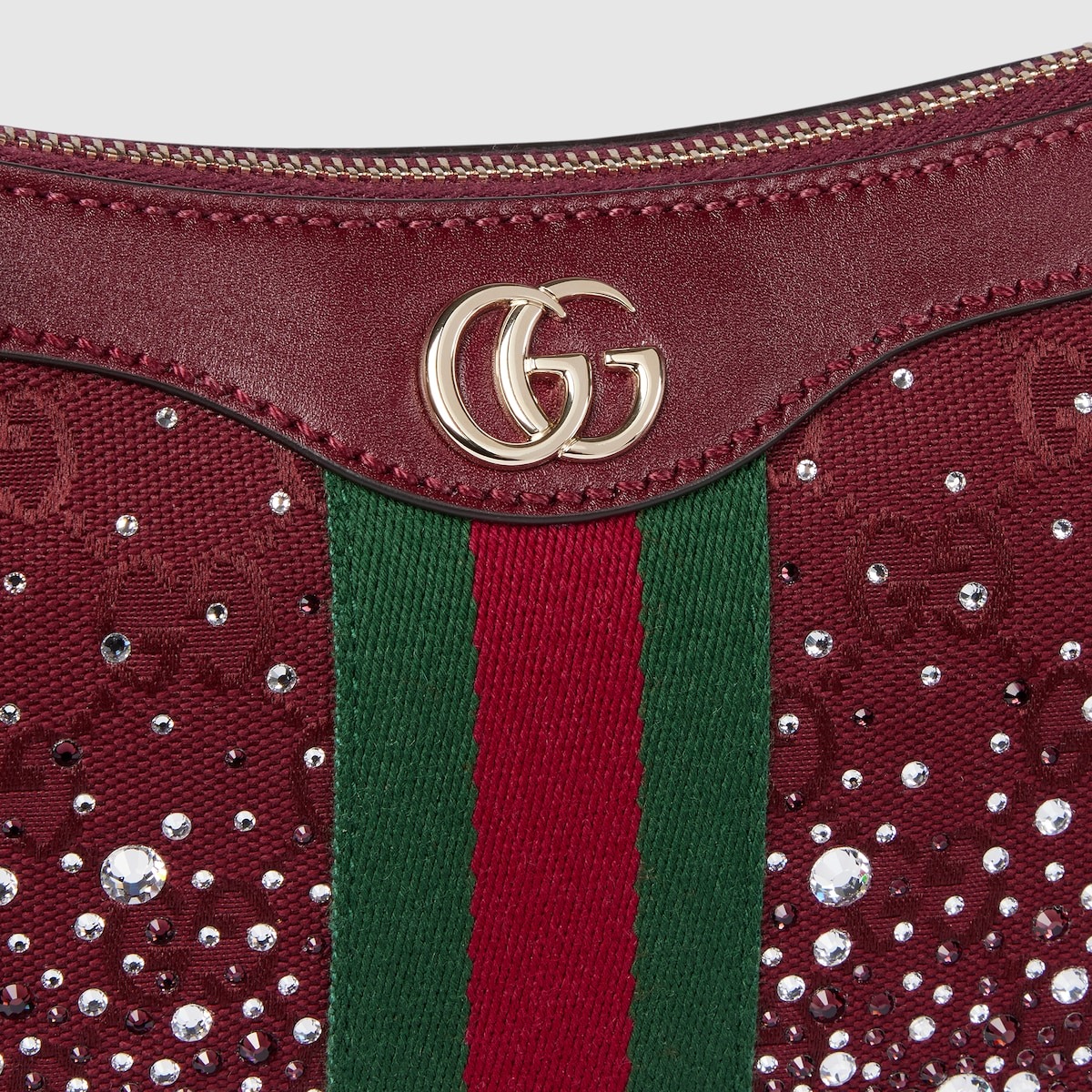 [True-to-ORIGINAL] Gvc*1 Ophidia Crystals Small Shoulder Bag For Women 10.2in/26cm 841341 FAFFA 8541