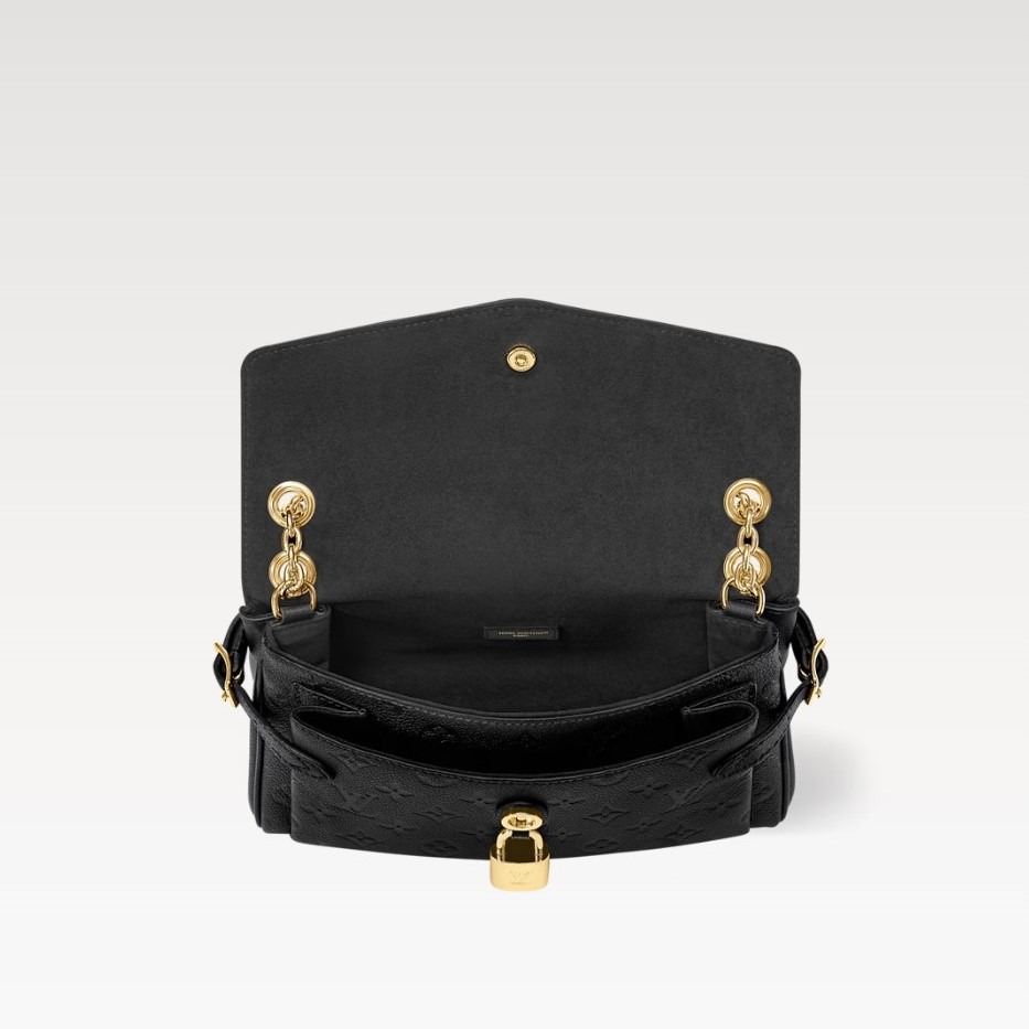 [True-to-ORIGINAL] L0vis Vvtt0n Anytime Flap Bag Black For Women 11.6in/29.5cm M14604