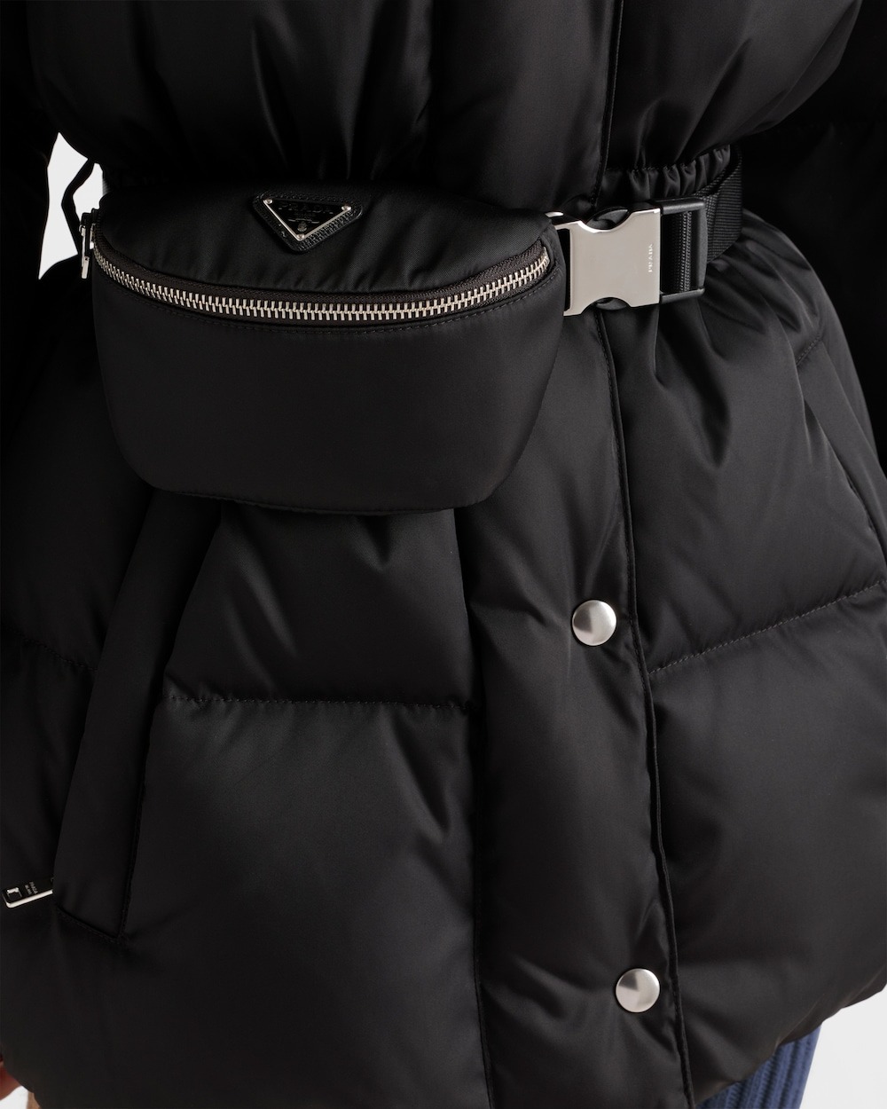 Pra*a Re-Nylon Down Jacket Black For Women – 29X966_1WQ8_F0002_S_OOO