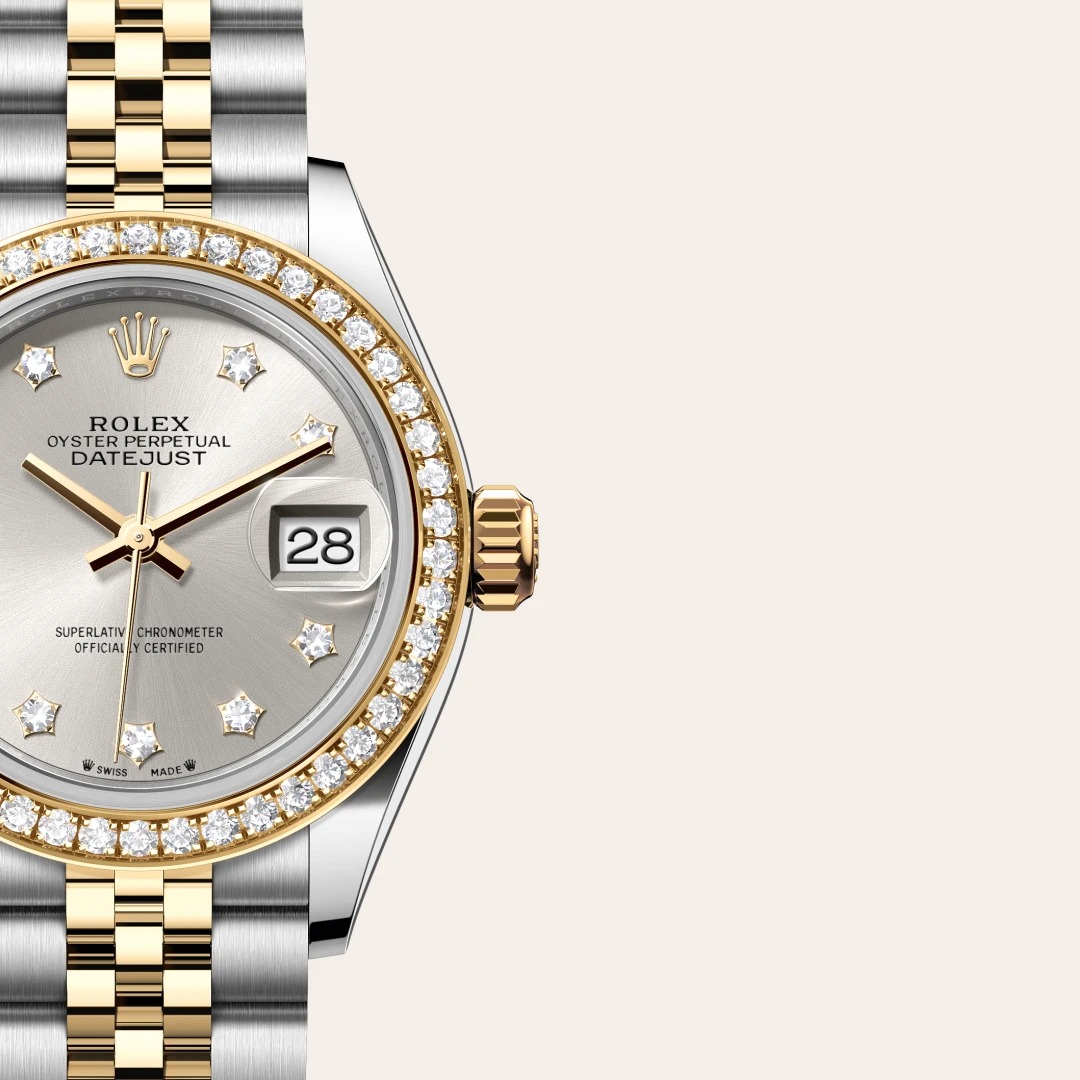 R01ex Lady-Datejust Watch Silver/Gold Toned Silver Dial 28mm For Women 279383RBR-0003