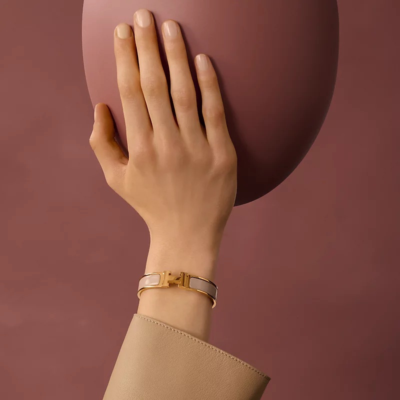 H**me5 Clic H Bracelet Marron Glace Gold Hardware For Women H700001F 19PM