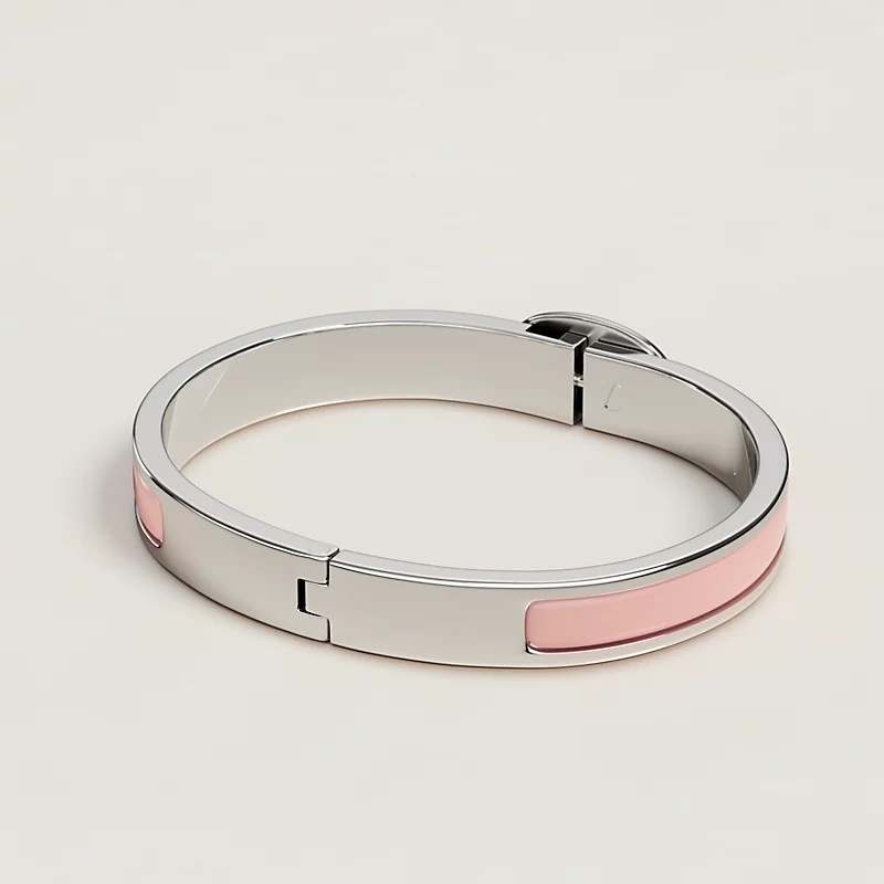 H**me5 Mini Clic Chaine D Ancre Bracelet Rose Candeur Silver Hardware For Women H209000FP1ZPM