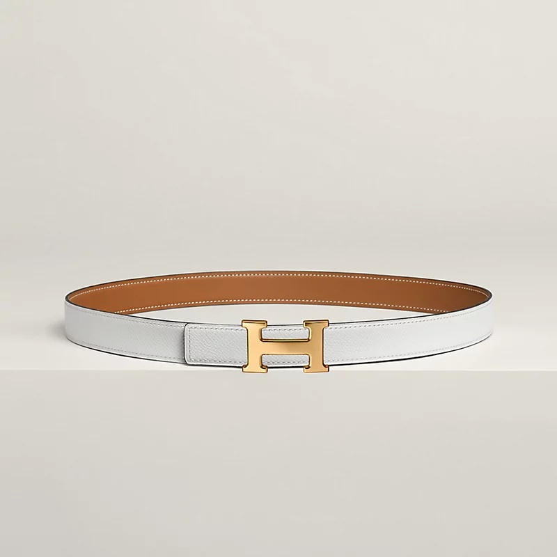 H**me5 Mini H 24mm Reversible Belt Brown/ Blanc For Women H052150CADG065