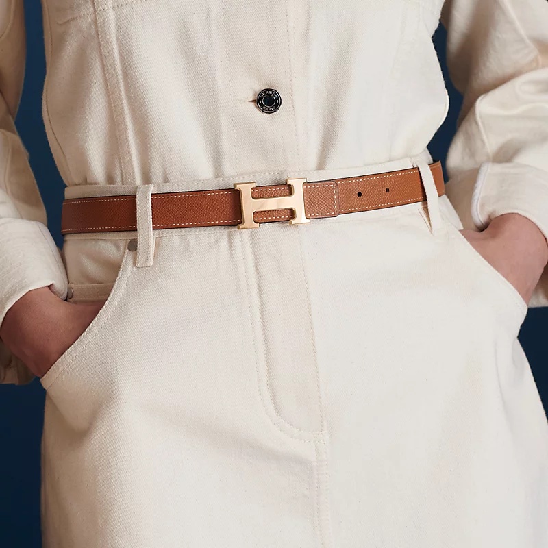 H**me5 Mini H 24mm Reversible Belt Noir/ Brown For Women H052150CABV065