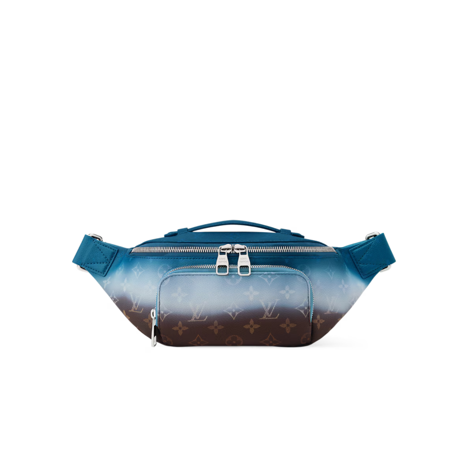 L0vis Vvtt0n Rush Bumbag 11.8in/ 30cm Blue Silver Hardware For Men M28023