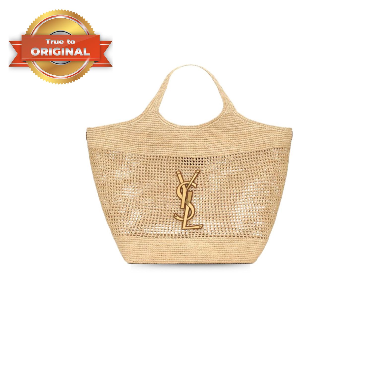 [True-to-ORIGINAL] Sa1nt Lau*nt Icare In Raffia Beige For Women 55cm/21.7in 772191GAAEK2063