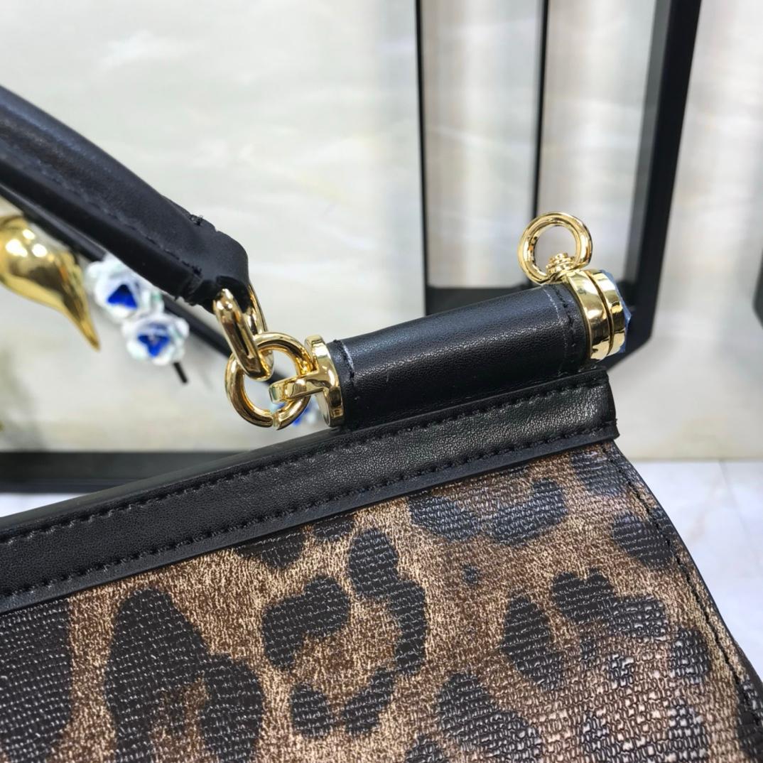 Dolce & Gabbana Sicily Bag In Leopard-Print Pony Hair Multicolour For Women 10.2in/26cm DG