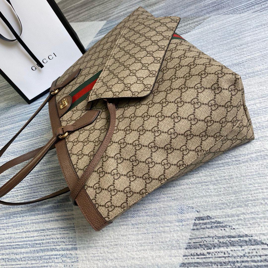 Gvc*1 Ophidia GG Medium Tote Bag Beige For Women 15in/38cm 631685 96IWB 8745