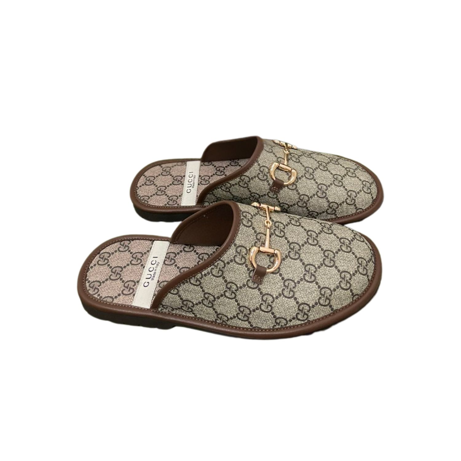Gvc*1 Men’s GG Slipper With Horsebit Gray For Men GG Shoes 694249