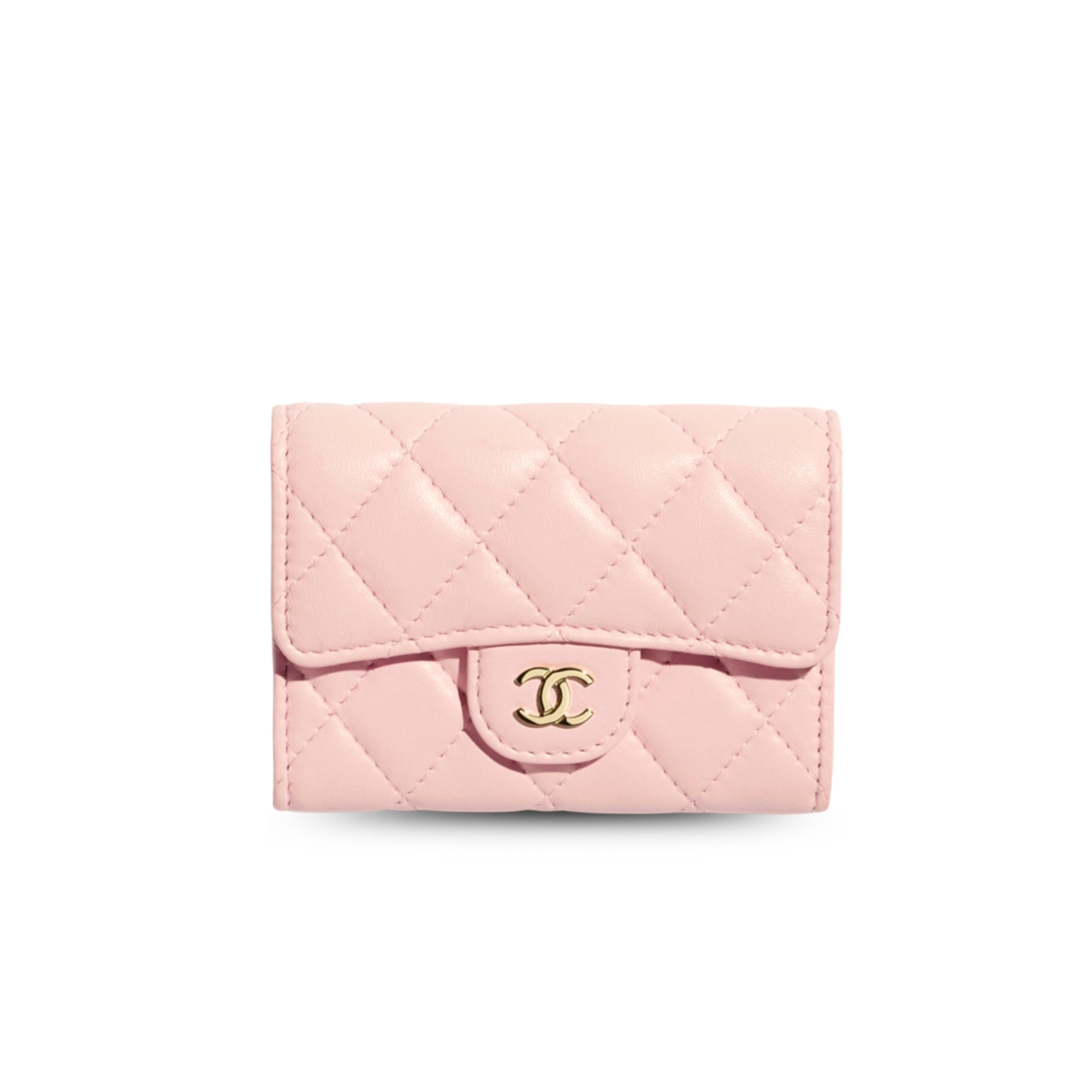 Ch**el Classic Flap Card Holder Light Pink 4.5in/11.5cm For Women AP4096-Y04059-NADOE