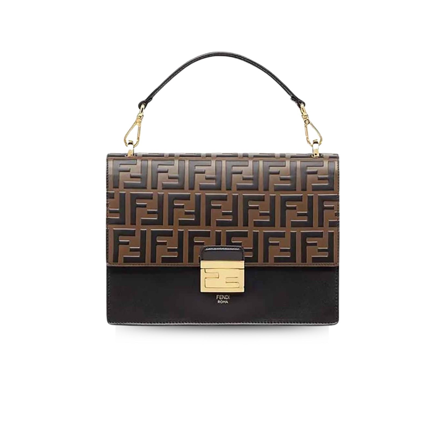 F**di Shoulder Bag Kan U Brown For Women 9.8in/25cm