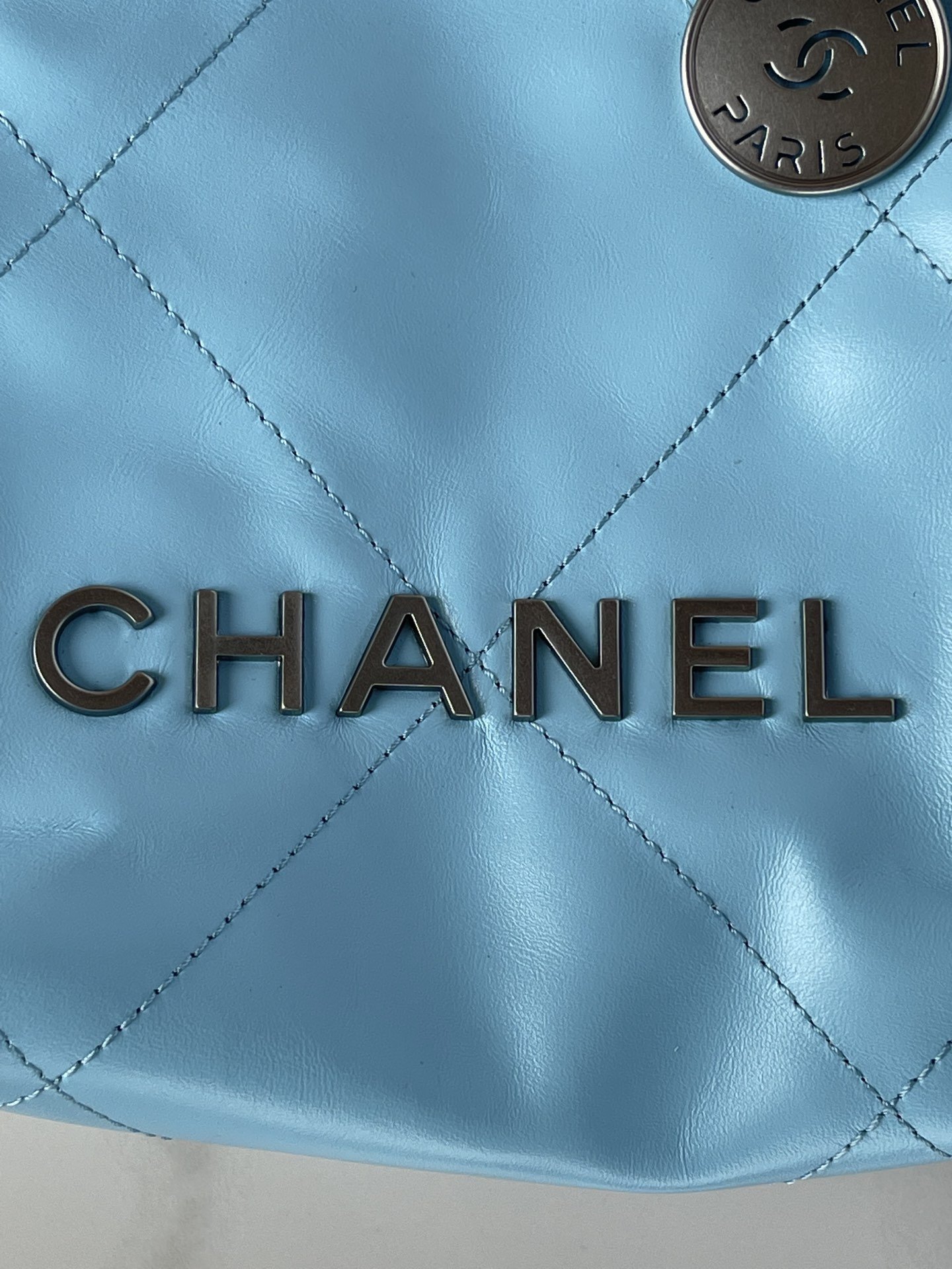 Ch**el 22 Mini Handbag Blue For Women 20cm / 7.9in AS3980
