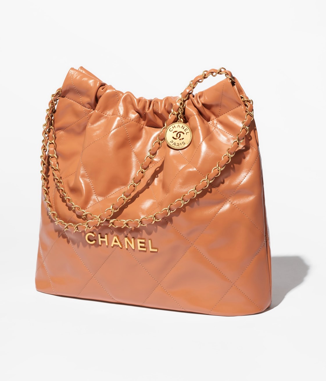 [True-to-ORIGINAL] Ch**el 22 Bag Camel For Women AS3261 B08037 NU907 – 16.4 Inches/42 Cm