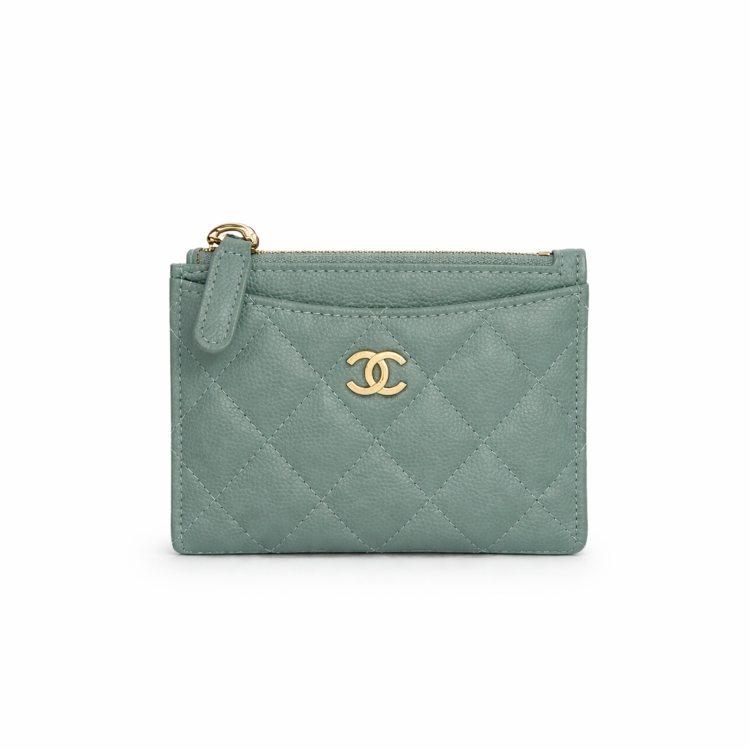 Ch**el Flat Card Holder Mint Bag For Women 11.5cm/4.5in