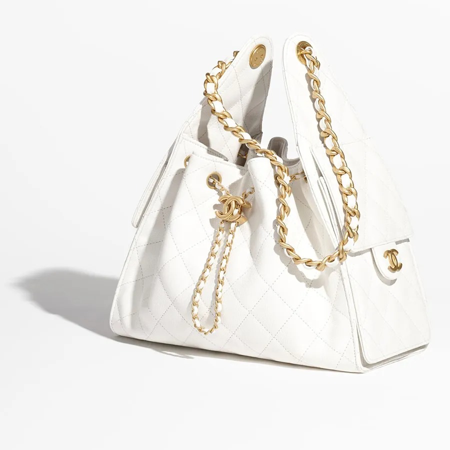 Ch**el 25 Small Handbag White For Women 10.2in/26cm AS5293-B20304-10601