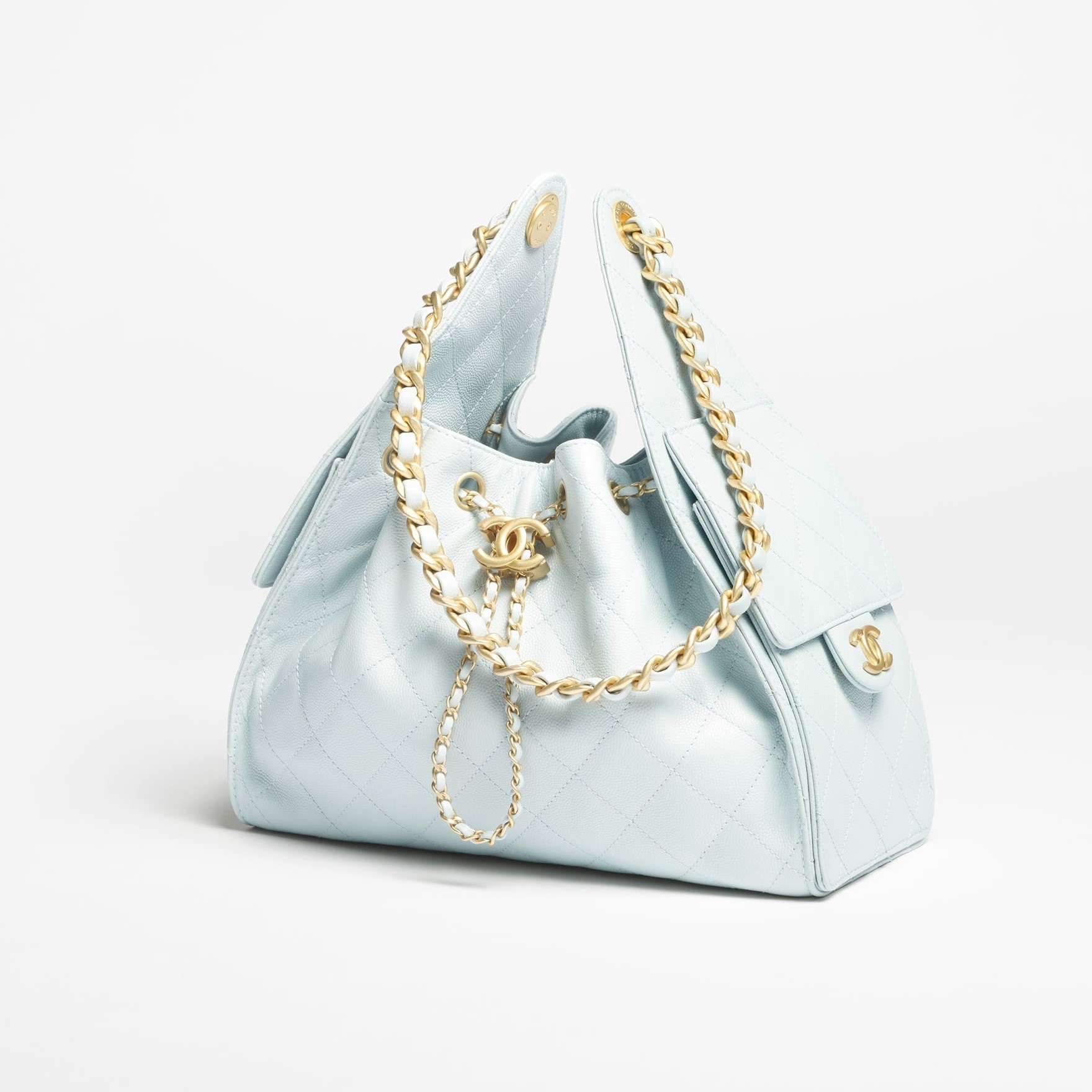 Ch**el 25 Small Handbag Light Blue For Women 10.2in/26cm AS5293-B20304-U2367