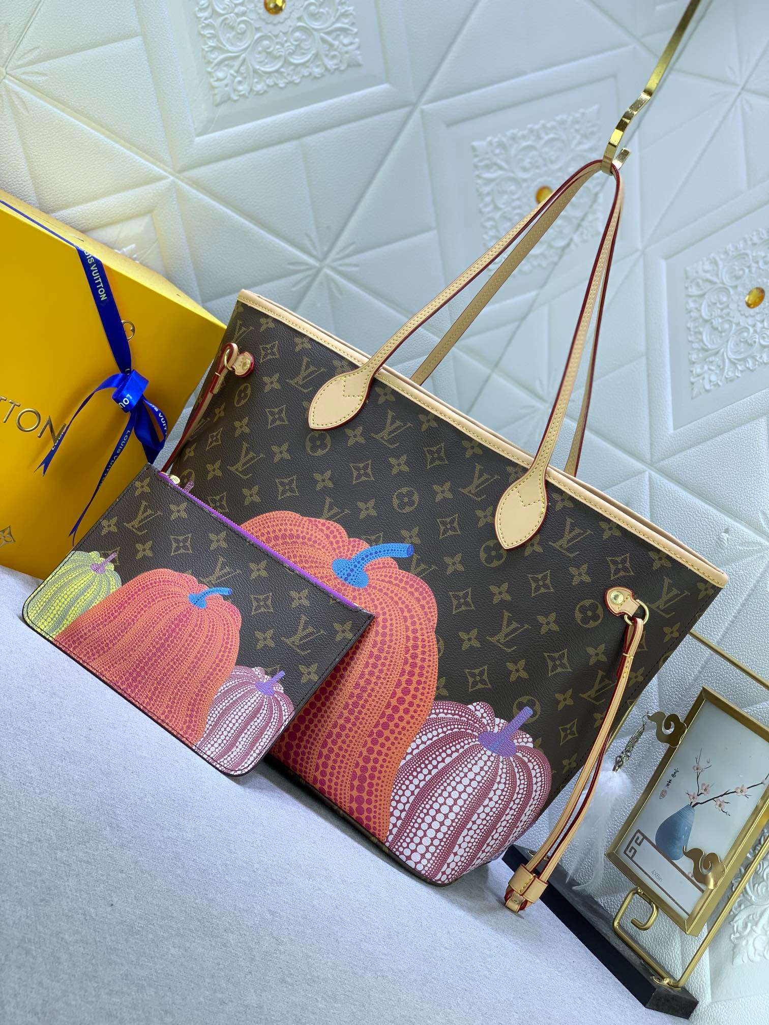 L0vis Vvtt0n LV x YK Neverfull MM Bag Brown For Women 12.2in/31cm M46468