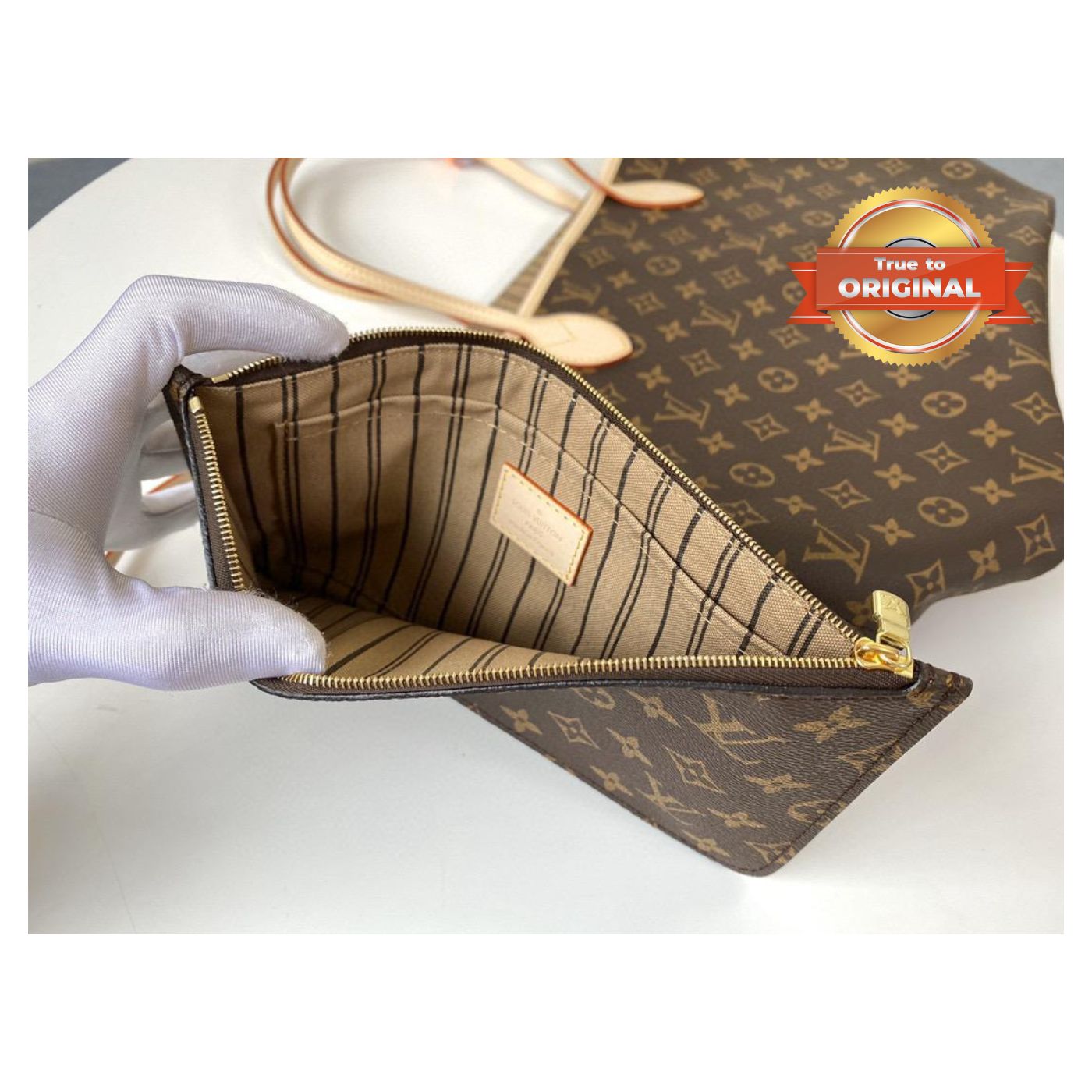 [True-to-ORIGINAL] L0vis Vvtt0n Neverfull MM Tote Bag Monogram Canvas Brown For Women 12.6in/32cm LV M40995