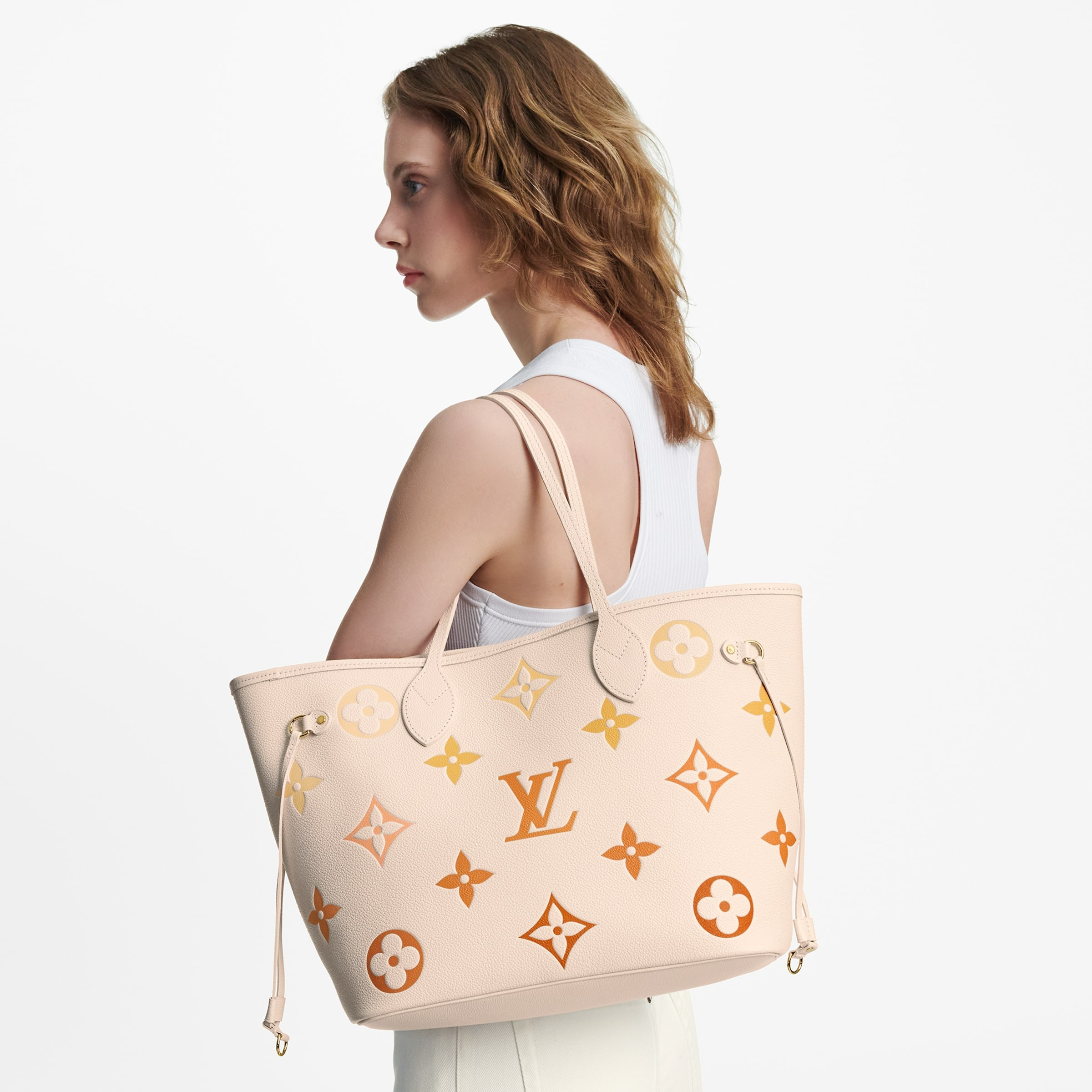 L0vis Vvtt0n Neverfull MM Beige Bag For Women M46516- 12.2 Inches/ 30.9 Cm