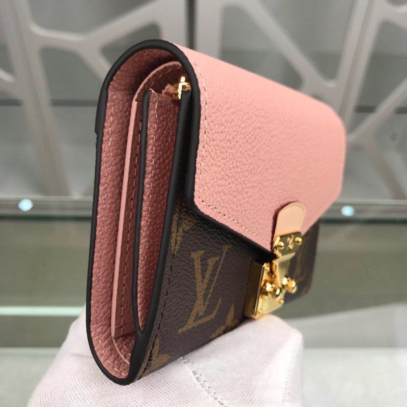 L0vis Vvtt0n Pallas Compact Wallet Combines Monogram Canvas Pink For Women, Women’s Wallet 13cm LV M67478